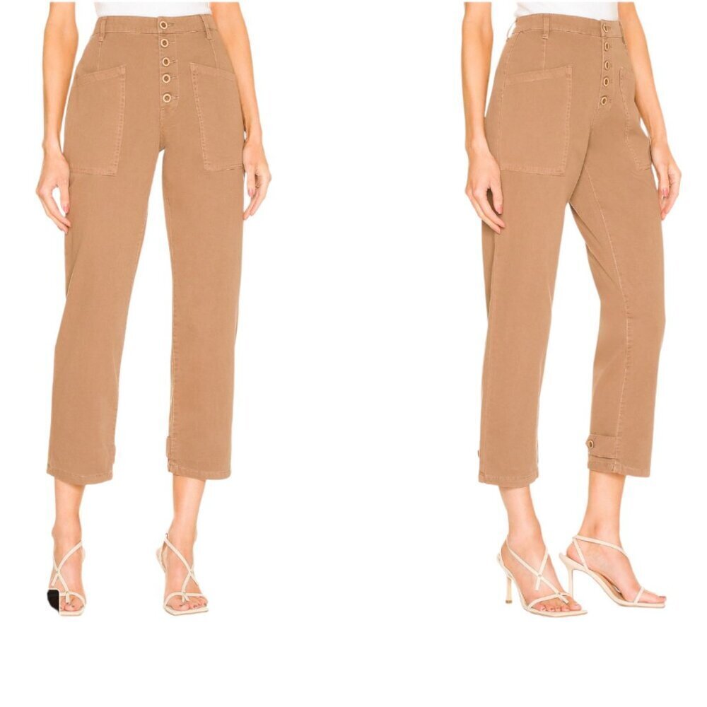Pistola Tammy High Rise Pants Brown Utility Straight Crop Size 31
